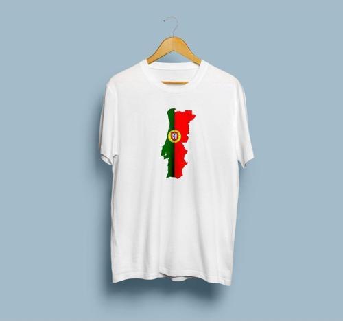 Oversize Portekiz / Portugal Haritası tasarım unisex T-shirt