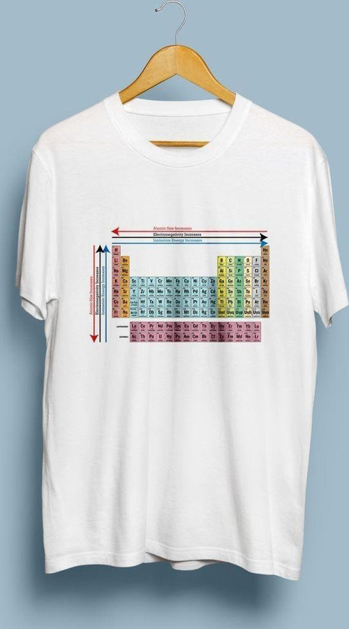 Oversize Elementler Periyodik Tablo / Kimya Tasarım unisex T-shirt