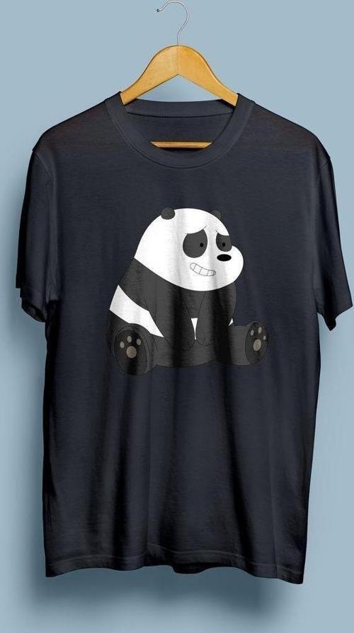 Oversize Panda Tasarım unisex T-shirt