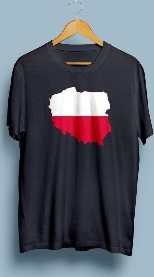 Oversize Poland / Polonya Bayrağı ve Haritası tasarım unisex T-shirt
