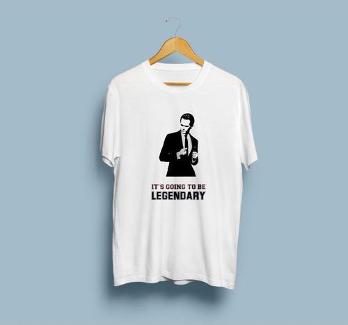 Oversize Barney Stinson Baskılı ve Yazılı Unisex T-shirt