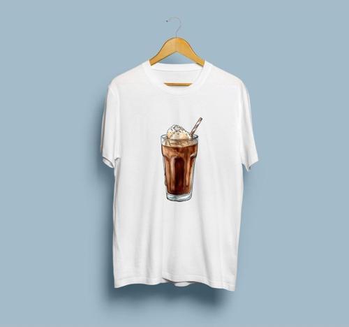 Oversize Çikolatalı Çikolatalı Milkshake Tasarım unisex T-shirt