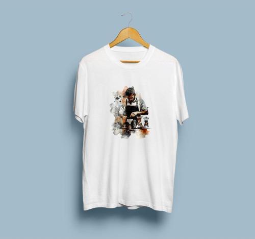 Oversize Barista Tasarım unisex T-shirt