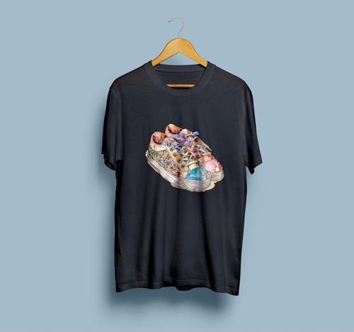 Oversize Ayakkabı / Sneakers Tasarım unisex T-shirt