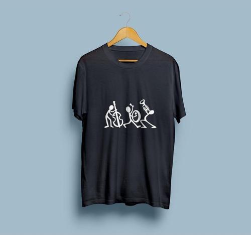 Oversize Çubuk Müzisyen ve Müzik aletleri tasarım unisex T-shirt