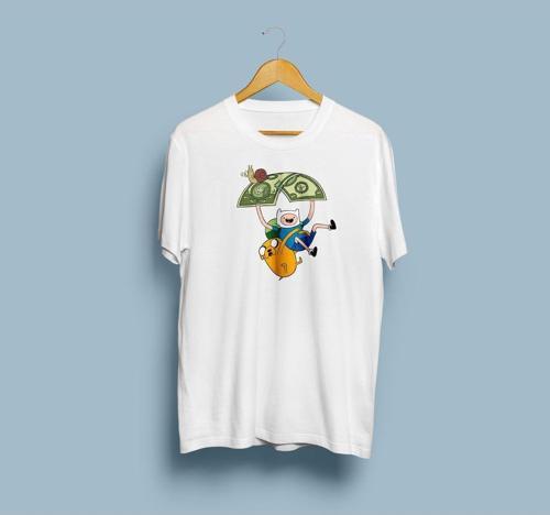 Oversize Finn ve Jake 2 Tasarım Unisex T-shirt