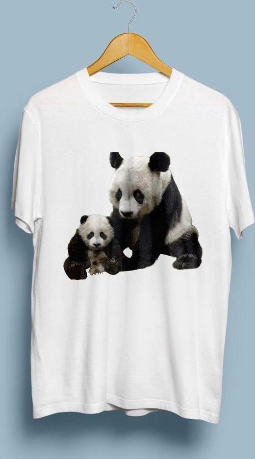 Oversize Panda Ailesi tasarım unisex T-shirt
