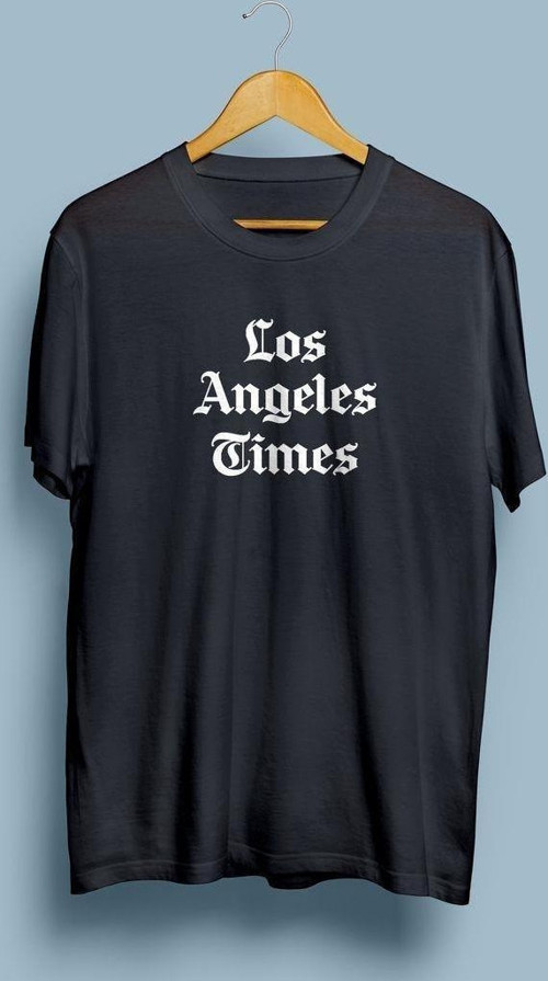 Oversize Los Angeles Times Baskılı Unisex T-shirt