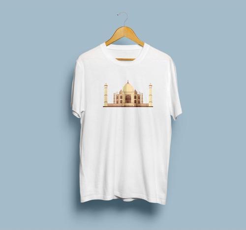 Oversize Tac Mahal Tasarım Unisex T-shirt