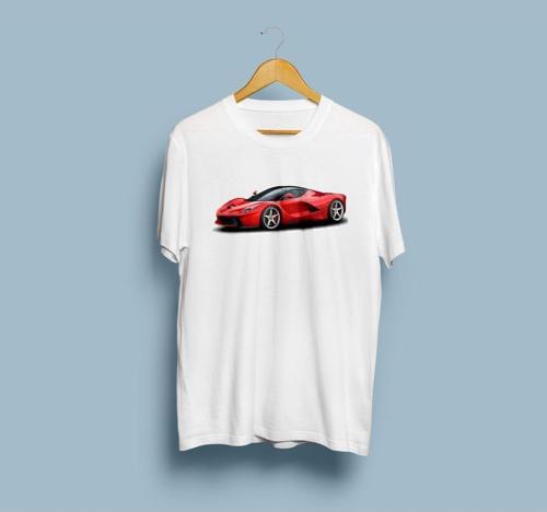 Oversize Araba Tasarım Unisex T-shirt