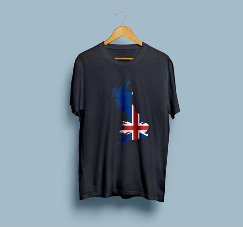 Oversize England / İngiltere Haritası tasarım unisex T-shirt