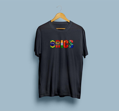 Oversize Brics Ülkeleri tasarım unisex T-shirt