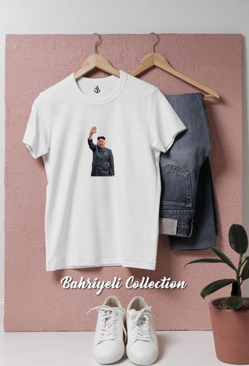 Oversize Kim Jong Un Kuzey Kore  Tasarımlı Unisex T-Shirt