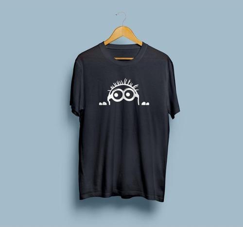 Oversize Minions baskılı unisex T-shirt