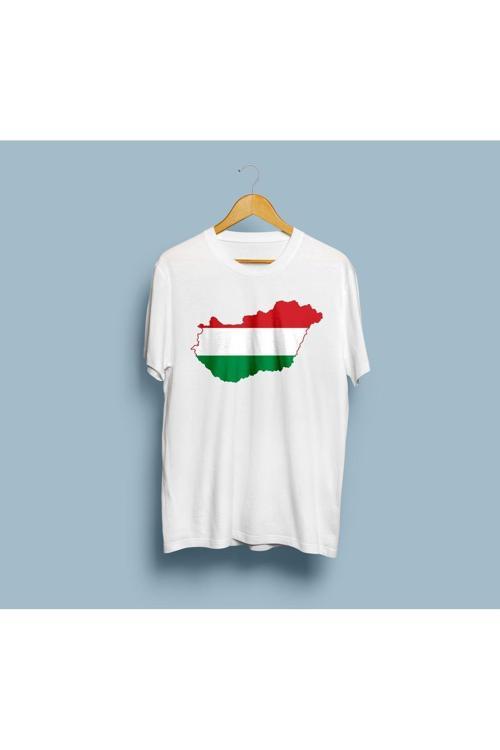 Oversize Hungary / Macaristan Haritası tasarım unisex T-shirt