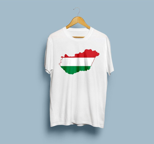 Oversize Hungary / Macaristan Haritası tasarım unisex T-shirt