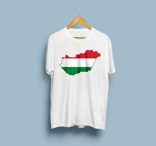 Oversize Hungary / Macaristan Haritası tasarım unisex T-shirt