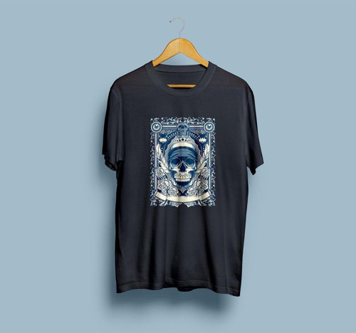 Oversize İskelet Kurukafa Tasarım Unisex T-shirt