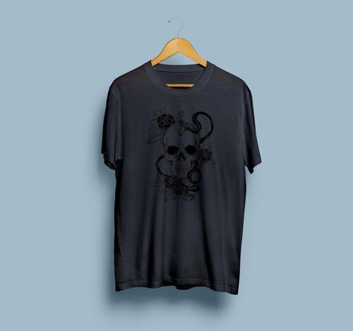 Oversize Kuru Kafa Desenli Unisex T-shirt