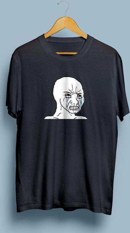 Oversize Angry Cry Meme Baskılı Unisex T-shirt