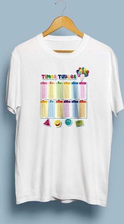 Oversize Çarpım Tablosu Tasarım Unisex T-shirt