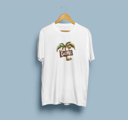 Oversize Coconut / Hindistan Cevizi Tasarım unisex T-shirt