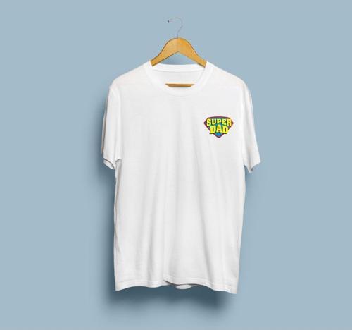 Oversize SUPER DAD Baskılı Unisex T-shirt
