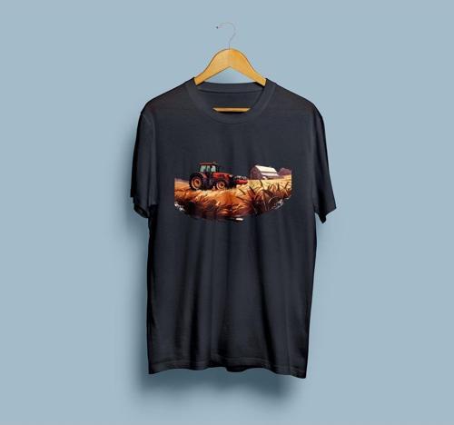 Oversize Traktör / Çiftçi / Tarla ve Farmer tasarım unisex T-shirt
