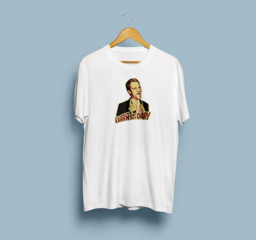 Oversize Barney Stinson Legendary Tasarım Unisex T-shirt