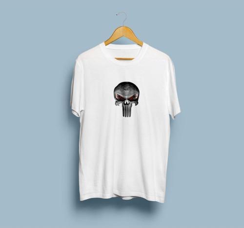 Oversize Punisher Baskılı Tasarım Unisex T-shirt