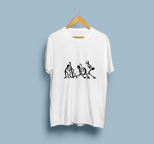 Oversize Çubuk Müzisyen ve Müzik aletleri tasarım unisex T-shirt