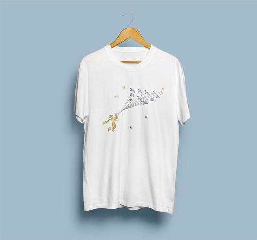 Oversize Küçük Prens Tasarımlı Unisex T-shirt