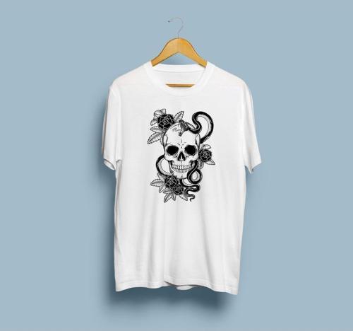 Oversize Kuru Kafa Desenli Unisex T-shirt