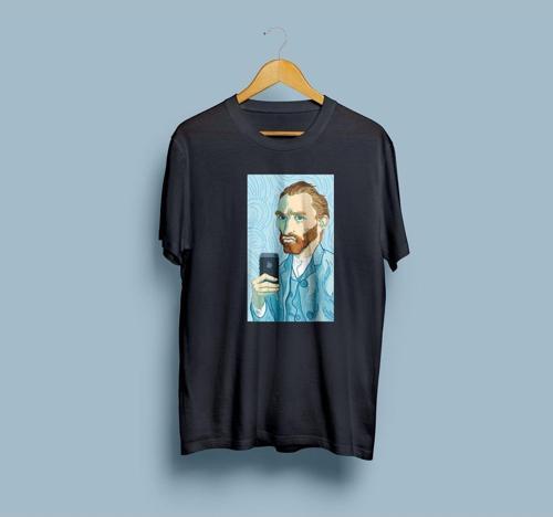 Oversize Modern Van Gogh Tasarım Unisex T-shirt