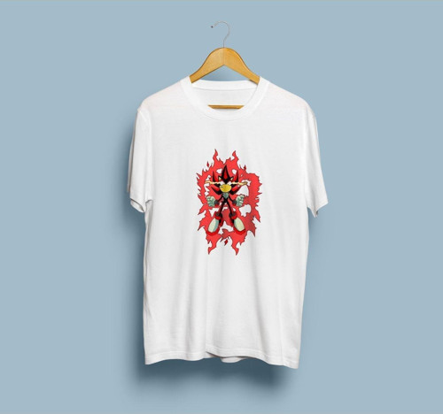 Oversize Shadow the Hedgehog Tasarım Unisex T-shirt