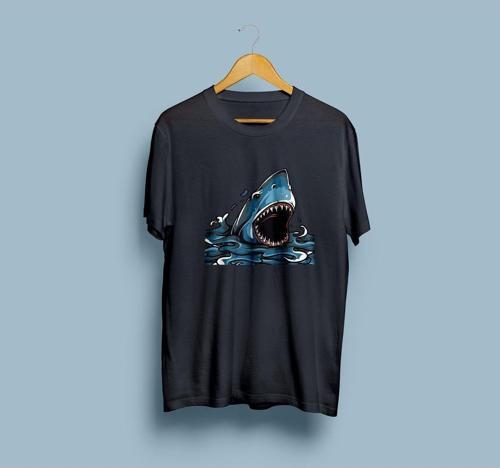 Oversize Shark Cartoon Unisex T-shirt
