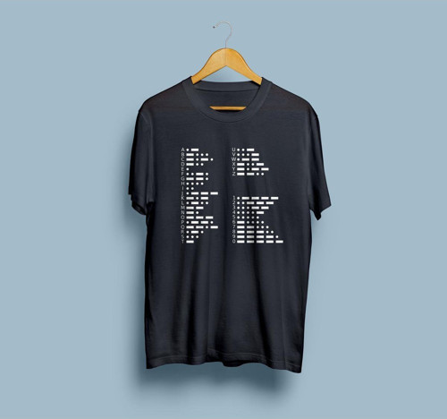 Oversize Mors Alfabesi Baskılı Unisex T-shirt