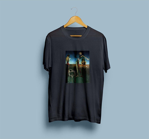 Oversize Woman with Head Of Roses - Salvador Dali Unisex T-shirt
