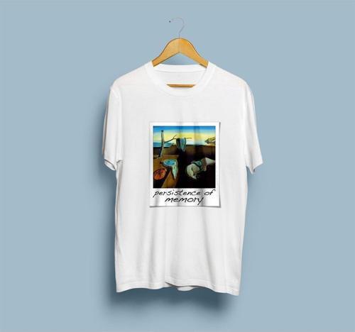 Oversize Belleğin Azmi Tablosu Salvador Dali Tasarım Unisex T-shirt
