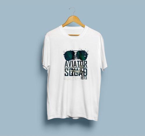 Oversize Aviator Squad Tasarım Unisex T-shirt