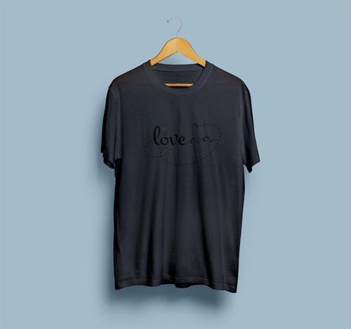 Oversize Love Yazı Baskısı Unisex T-shirt