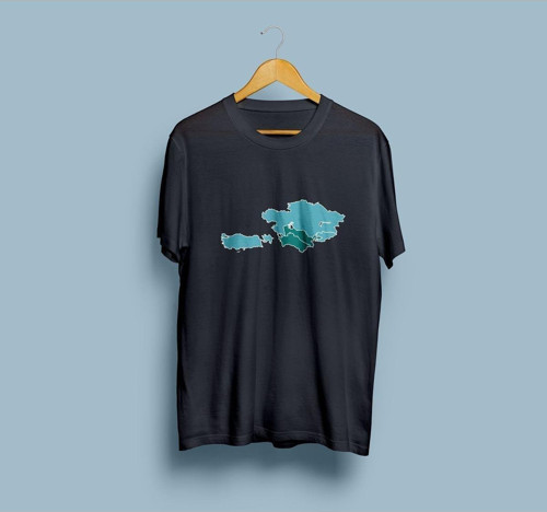 Oversize Türk Dünyası Haritası Turan Devletleri Baskılı Unisex T-shirt