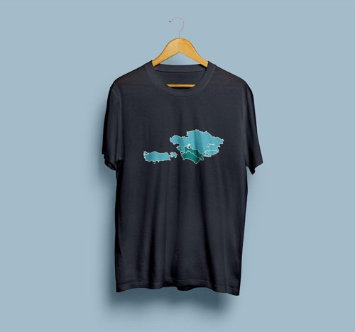 Oversize Türk Dünyası Haritası Turan Devletleri Baskılı Unisex T-shirt