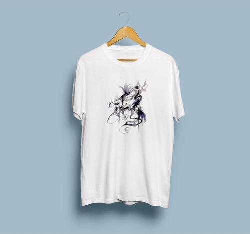 Oversize 3D Kurt Kafası Baskılı Unisex T-shirt