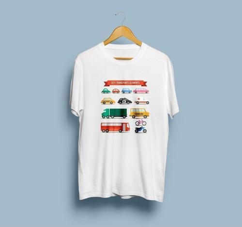 Oversize Toplu Taşıma Araçları Tasarım unisex T-shirt