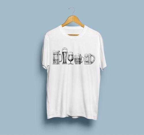 Oversize Bardakları Tasarım Unisex T-shirt