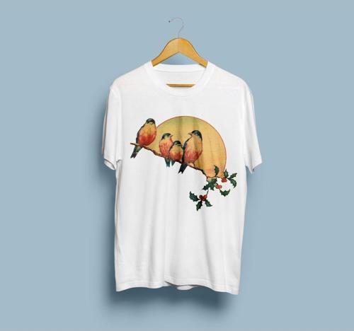 Oversize Kuşlar Tasarım Unisex T-shirt