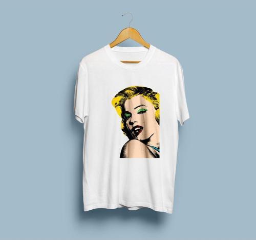 Oversize Marilyn Monroe Tablo Tasarım Unisex T-shirt