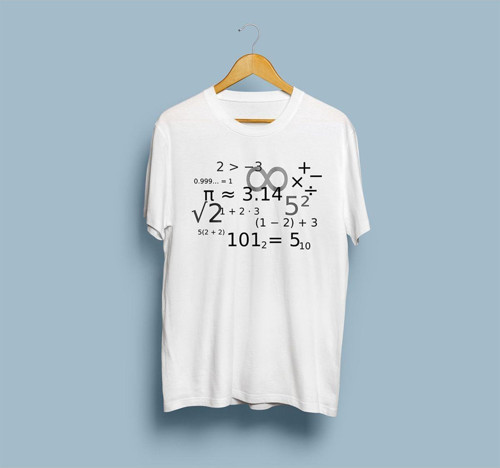 Oversize Matematik Tasarım Unisex T-shirt