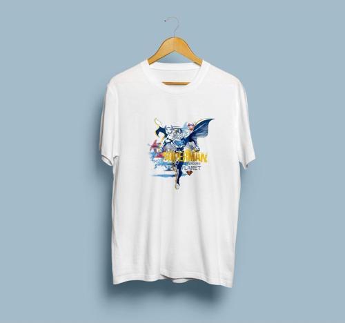 Oversize Superman Baskılı Tasarım Unisex T-shirt